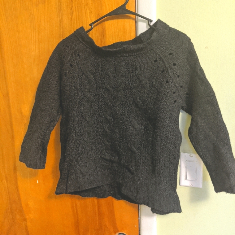 Loft Dark Gray Cable Knit Sweater